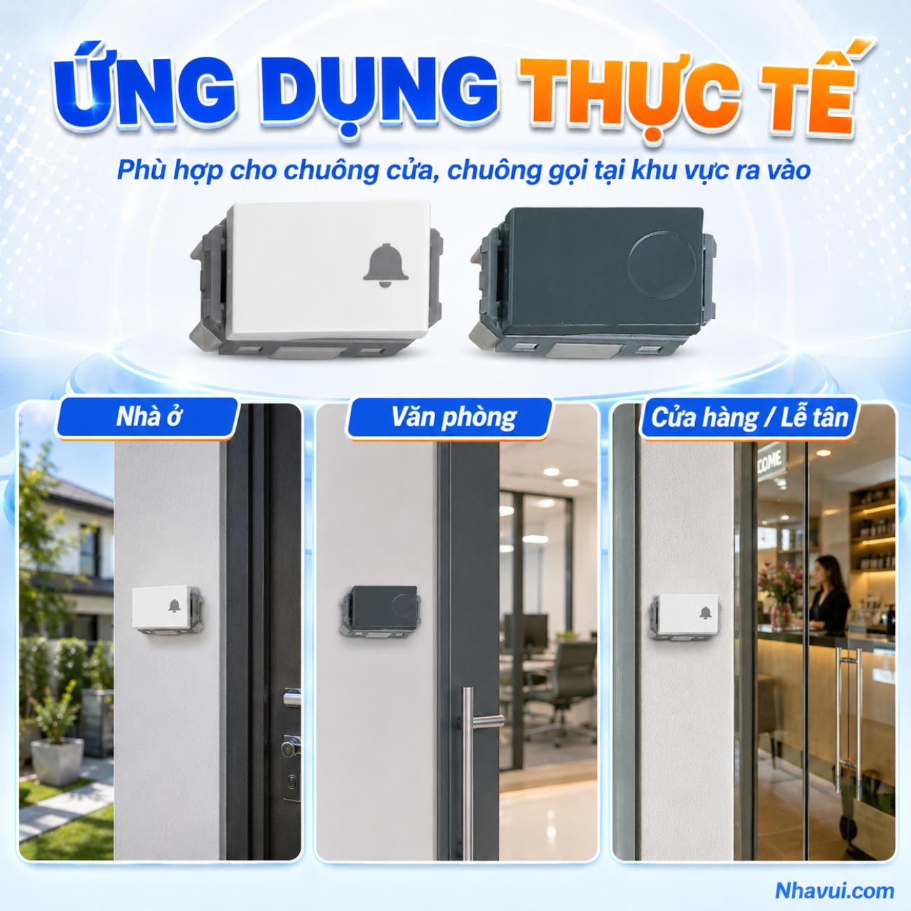 Nút nhấn chuông Panasonic WIDE Series 250VAC – 10A